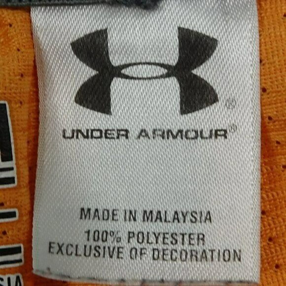 Under Armour Orange/Yellow/Purple Tie Heat Gear Loose Shorts Small - Picture 4 of 7